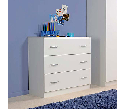 Mat 3 Drawer Chest in White