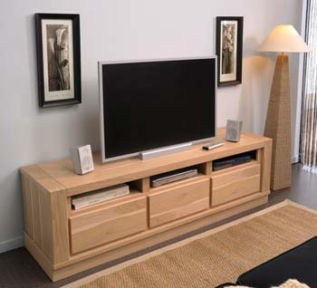 Oran Oak 3 Drawer TV Unit