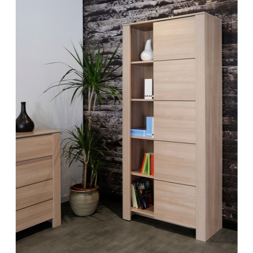 Parisot Meubles Parisot Nolita 1 Door Bookcase in Bruges Effect