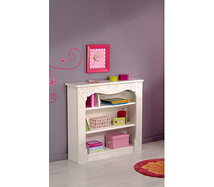 Parisot Meubles Polyanna White 3 Shelf Bookcase