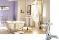 Halcyon Slipper Roll Top Bathroom Suite - 1 Taphole (Basin Mixer)