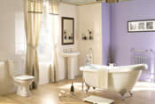 Halcyon Slipper Roll Top Bathroom Suite - 2 Tapholes (Basin Taps)