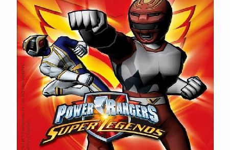 Party2u Pack of 20 Power Rangers ``Super Legends`` 2 ply Paper Napkins. Size 33cm x 33cm.