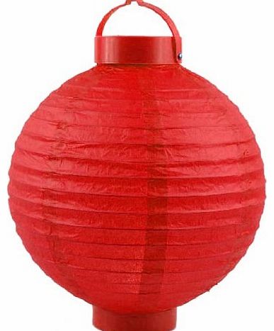 Red Chinese Rice Paper Battery Oriental Geisha Hanging Lantern