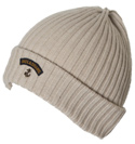 Beige Ribbed Hat