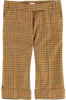 Houndstooth wool shorts