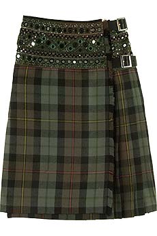 Mirror embellished kilt