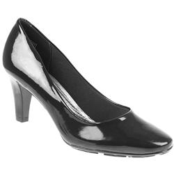 Female Brio803 Textile Lining Comfort Courts in Black Patent, Burgandy Patent