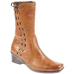 Female Stoc801 Leather Upper Textile Lining Comfort Boots in Tan