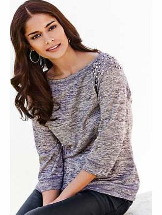 Trim Sweatshirt Style Top