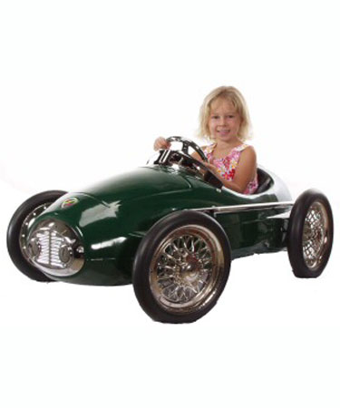 Green RETRO RACER Pedal Car.