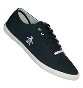 Bennie Navy Canvas Trainer Shoes