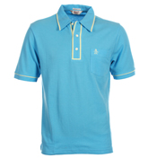 Earl Alaskan Blue Pique Polo Shirt