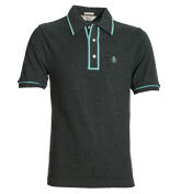 Earl Dark Shadow Heather Pique Polo Shirt