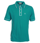 Earl Scuba Blue Heather Pique Polo Shirt