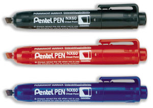 NX60 Permanent Marker Retractable Chisel