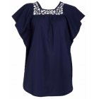 People Tree Cut Work Butterfly Top - Cobalt