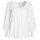 People Tree Pleat Front Poplin Top - Eco White