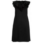 People Tree Satin Poplin Ruffle Dress - Black