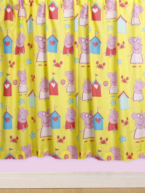 Peppa Pig Seaside Curtains 72` Drop