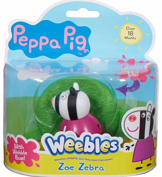 Weebles Figure & Base - Zoe Zebra