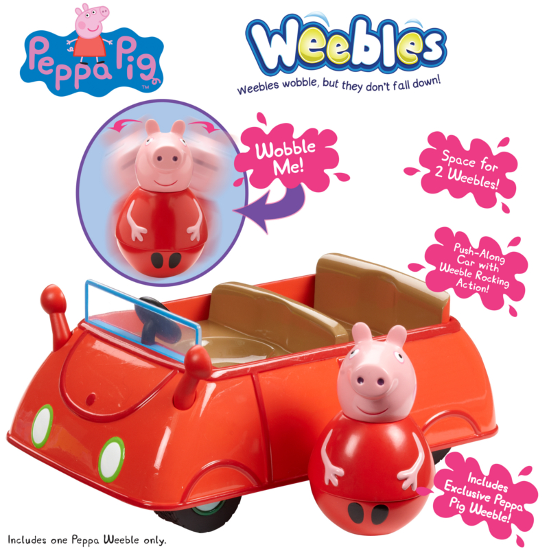 Weebles Push Along Wobbly Car