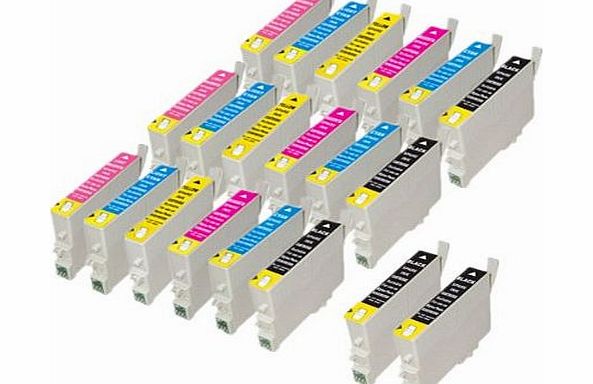 20 Epson Compatible Ink Cartridges for Epson Stylus Photo Printers, 5x T0801, 3x T0802, 3x T0803, 3x T0804, 3x T0805, 3x T0806