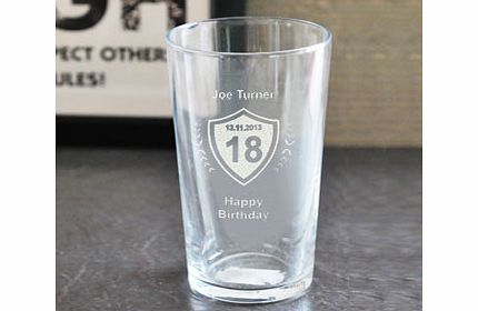 Age Crest Pint Glass