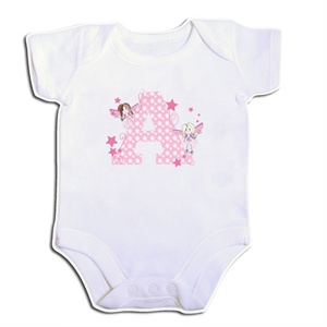 Baby Vest - Pink Fairy Letter 0-3