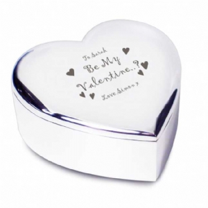 BE MY VALENTINE Heart Trinket Box