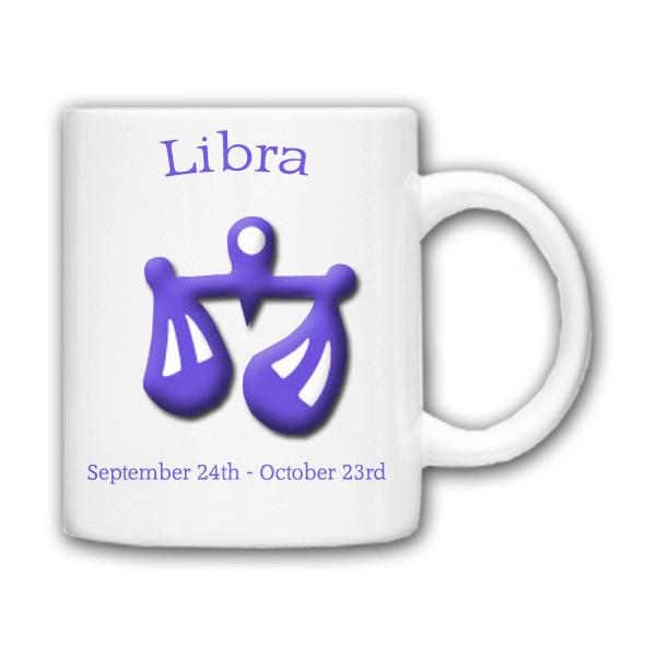 personalised Birth Star Sign Mugs Libra