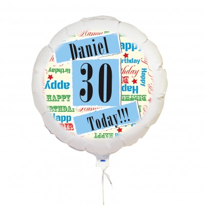 Blue Birthday Balloon