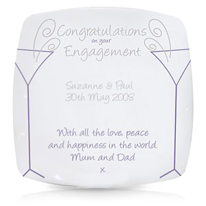 personalised Congratulations Square Plate