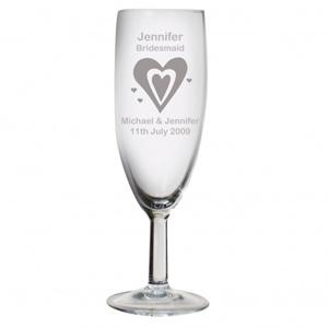 Designer Champagne Flute-Hearts