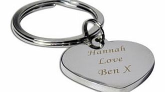 Diamante Heart Keyring