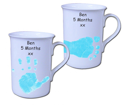 Footprint/Handprint Mug - Blue