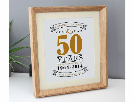 Personalised Golden Anniversary Print