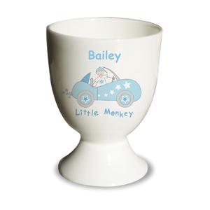 Little Monkey in Car Egg Cup