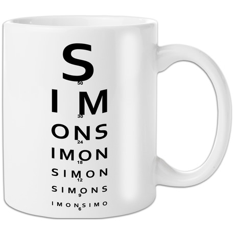 Name Eye Test Mug