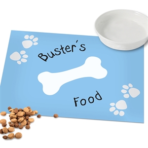 Paw Print Dog Placemat - Blue