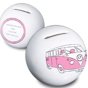 Pink Campervan Moneybox