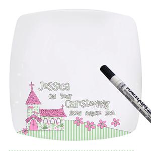 Pink Church Message Plate