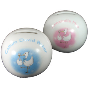 Pink Stork Money Box