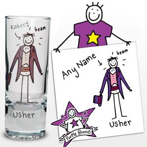 Purple Ronnie Usher Shot Glass