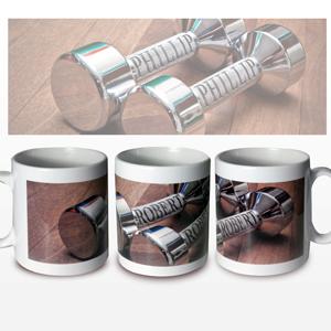 Silver Dumb Bells Mug