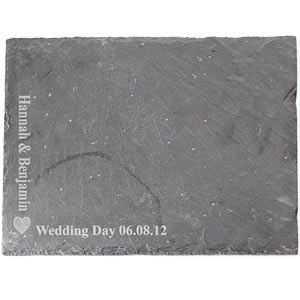 Slate Board with Heart Motif