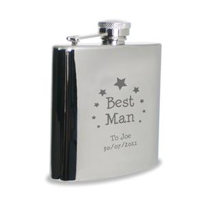 Stars Best Man Hipflask