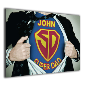 Super Dad Poster - Gold Frame