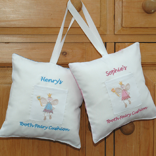 Tooth Fairy Cushion Blue