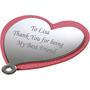 personalised Unbreakable Heart Mirror